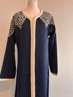 Prachtige marine blauwe Jabador/Caftan met parels, Blauw, Ophalen of Verzenden, Zo goed als nieuw, Maat 34 (XS) of kleiner