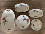 Ontbijt/lunch servies, borden, botervloot, schalen, vintage, Antiek en Kunst, Ophalen