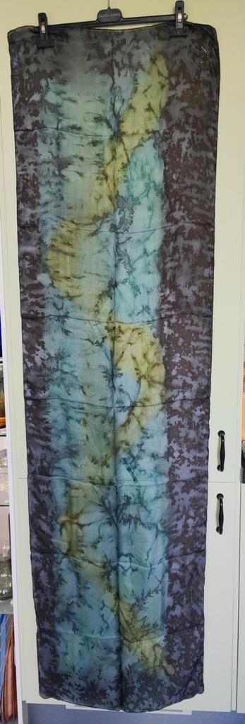 Dunne multicolor uniseks zijden sjaal, 185x50 cm beschikbaar voor biedingen