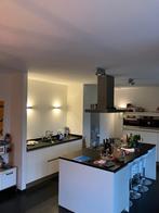 STIJLVOLLE KEUKEN HOOGGLANS MET EILAND, Ophalen, Wit, Graniet of Steen, Dubbelwandige keuken