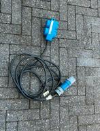 Kampeer stroom kabel met CEE stekker met 4 stekkerblok, Ophalen, Zo goed als nieuw