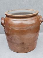 Antieke Franse Inlegpot Aardewerk - Brocante Decoratie, Antiek en Kunst, Antiek | Keramiek en Aardewerk, Ophalen of Verzenden