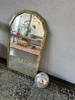 Vintage facet geslepen spiegel, Antiek en Kunst, Ophalen, Rechthoekig