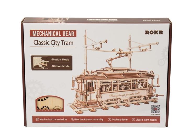 Robotime Classic City Tram LK801 Bouwpakket Nieuw, Hobby en Vrije tijd, Modelbouw | Overige, Nieuw, Groter dan 1:32, Ophalen of Verzenden