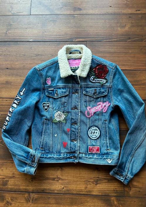 Superdry SD Girlfriend Sherpa-damesjas mt 38, Kleding | Dames, Jassen | Winter, Gedragen, Maat 38/40 (M), Overige kleuren, Ophalen of Verzenden