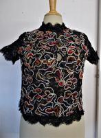 Boho/hippy zwart kanten mooi bewerkte top! M, Kleding | Dames, Tops, Maat 38/40 (M), Overige kleuren, Verzenden, Zo goed als nieuw