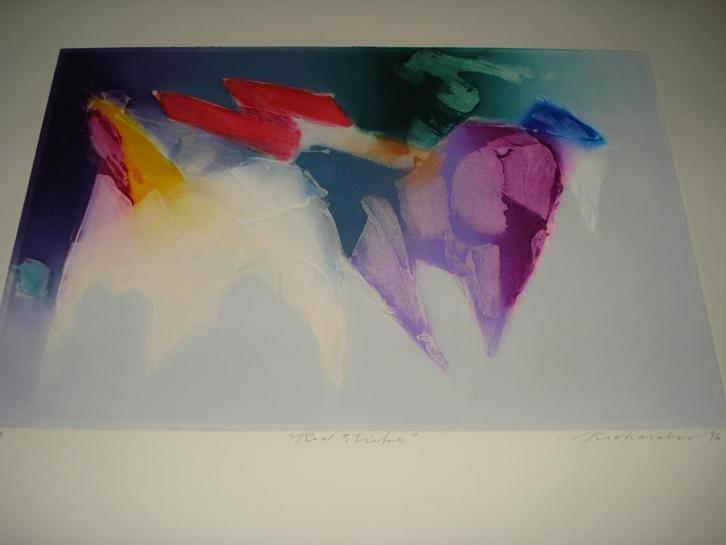 Jean Richardson [Red Strike], kleurenets, Antiek en Kunst, Kunst | Etsen en Gravures, Ophalen of Verzenden