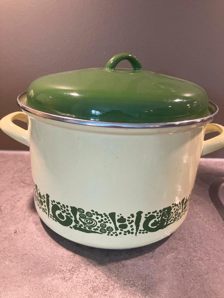 Vintage Emaille Soep/Stamppotpan 5,8L - Nieuw!, Antiek en Kunst, Antiek | Emaille, Ophalen of Verzenden