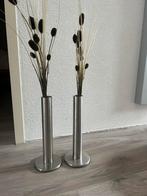 Vazen set van 2 RVS, Huis en Inrichting, Woonaccessoires | Vazen, Overige materialen, Overige kleuren, Ophalen of Verzenden, Zo goed als nieuw