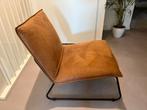 Fauteuil faux leather cognac Leen Bakker James, Huis en Inrichting, Ophalen, Zo goed als nieuw, Bruin, Eén