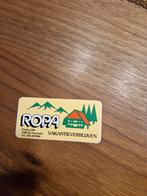 2573 Vintage ROPA Vakantieverblijven Sticker, Ophalen of Verzenden, Gebruikt, Overige typen