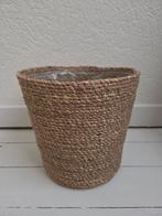 Zeegras bloempot rieten mand plantenbak, Ophalen of Verzenden, Rond, Minder dan 30 cm