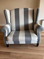 Mooie Grijs-Crème Gestreepte Loveseat, Huis en Inrichting, Ophalen, Gebruikt, 75 tot 100 cm, 100 tot 125 cm