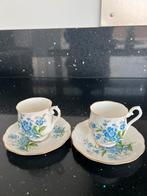 2 x Royal Albert, Forget-me-not, kop en schotel, Antiek en Kunst, Ophalen of Verzenden