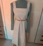 Ecru overgooier jurk maat 36, Kleding | Dames, Jurken, Beige, Ophalen of Verzenden, Zo goed als nieuw, Maat 36 (S)