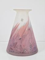 Vintage Tarnowiec Handmade Abstract Art Glas Vase paars '90