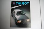 Folder Talbot Solara (09-1981) (30), Ophalen of Verzenden, Nieuw, Overige merken