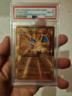 Charizard gold premium collection psa 8, Ophalen, Nieuw, Losse kaart