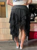 Zwarte steampunk rok, maat M, Maat 38/40 (M), Zwart, Ophalen of Verzenden, Zo goed als nieuw