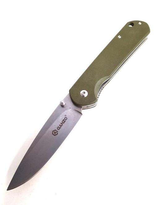 Ganzo G6801 Camping Outdoor Groen sport Zakmes 20.5cm, Caravans en Kamperen, Kampeergereedschap, Nieuw, Verzenden
