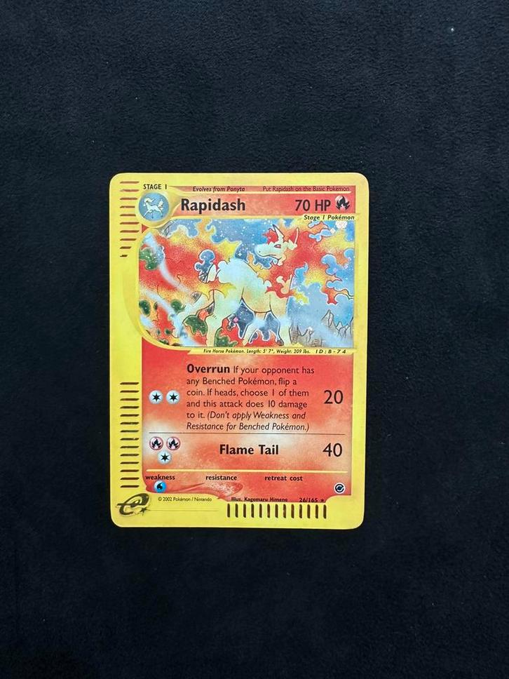 Rapidash HOLO Expedition Base 26/165, Hobby en Vrije tijd, Verzamelkaartspellen | Pokémon, Zo goed als nieuw, Losse kaart, Ophalen of Verzenden