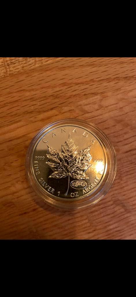 Zilveren Maple Leaf Munt fireworks, Postzegels en Munten, Munten | Nederland, Losse munt, Overige waardes, Zilver, Ophalen of Verzenden
