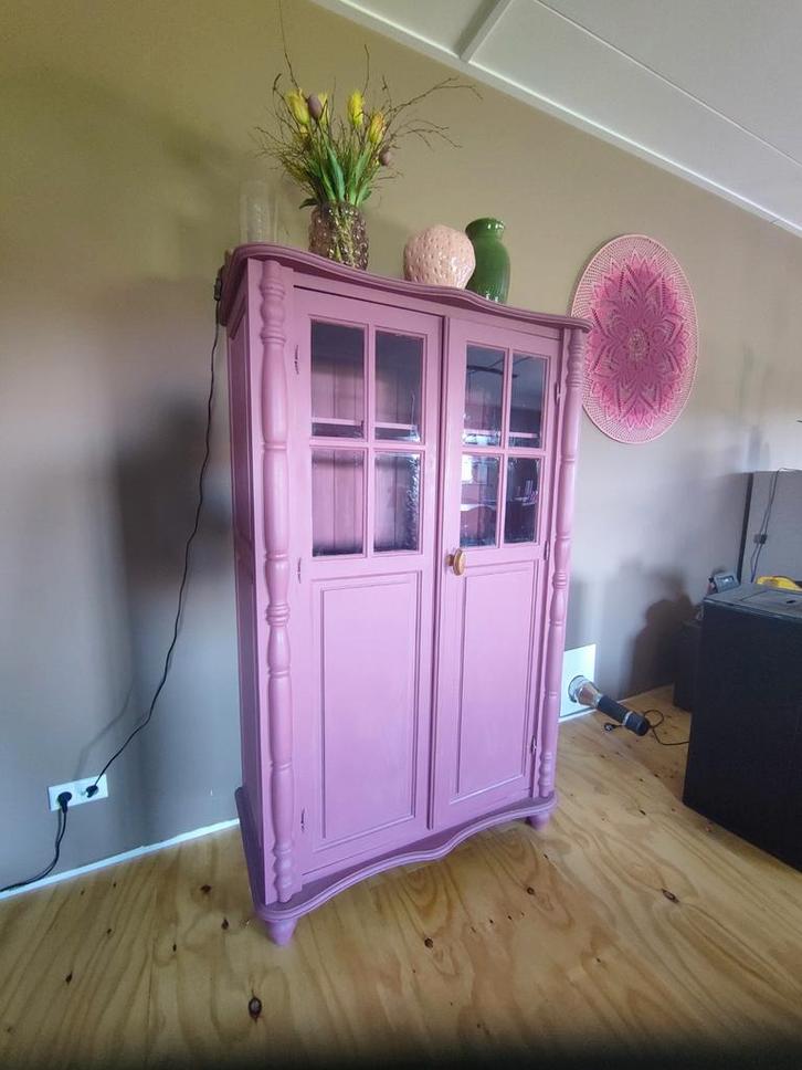 Oudroze Buffetkast - Vintage Charme, Huis en Inrichting, Kasten | Boekenkasten, Gebruikt, 100 tot 150 cm, 150 tot 200 cm, 25 tot 50 cm