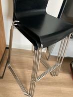 3x Zwarte Stapelbare Barkrukken - Goede Staat!, Huis en Inrichting, Barkrukken, Ophalen, Gebruikt, Met voetsteun, 60 tot 90 cm