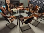 8x nieuwe armstoelen in tricolor koeienhuid, Ophalen, Nieuw, Overige kleuren, Vijf, Zes of meer stoelen
