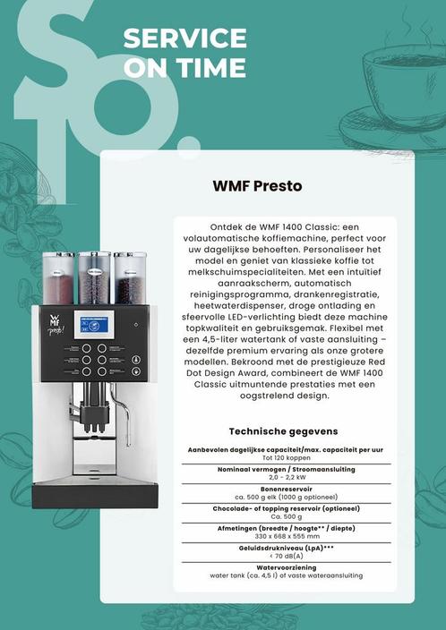 WMF Presto – Proffesioneel Koffiemachiene | Horeca Kantoor, Huis en Inrichting, Keuken | Bestek, Nieuw, Ophalen
