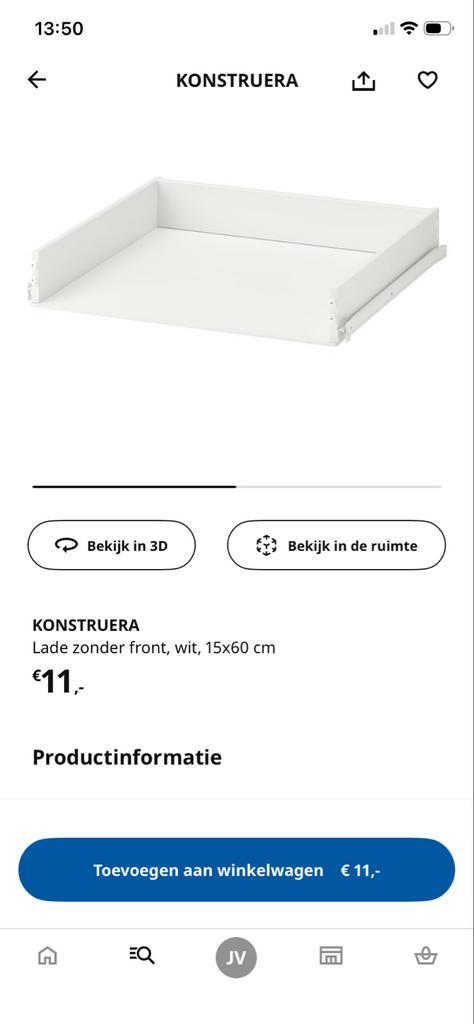 KONSTRUERA lade zonder front - Ikea, Huis en Inrichting, Kasten | Overige, Nieuw, Ophalen of Verzenden
