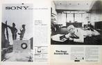 34 vintage advertenties reclame Sony 60-98 cassette recorder, Verzenden, Reclamebord