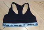 SPLINTERNIEUW ORGINELE UMBRO DAMES MERK SPORT BH
MAAT XL
KLE, UMBRO, Zwart, Maat 46/48 (XL) of groter, Nieuw