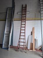 Houten ladder 2x14 sports - Zeer goede conditie, Ophalen of Verzenden, Zo goed als nieuw, Ladder, 4 meter of meer