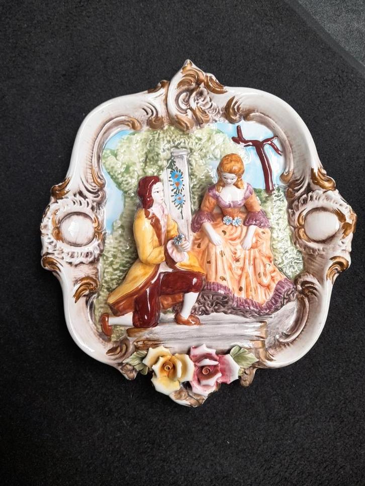 Mooie groot porseleinen wand stuk, Antiek en Kunst, Antiek | Porselein, Ophalen of Verzenden