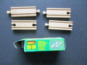 Brio (Origineel) 4 rechte rails 10,8 cm in doos beschikbaar voor biedingen