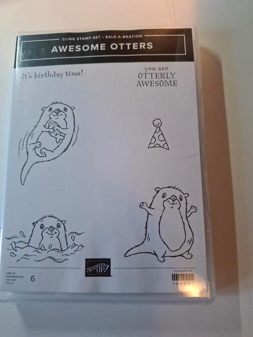 Stampin up stempels: awsome otters, Hobby en Vrije tijd, Stempelen, Zo goed als nieuw, Ophalen of Verzenden
