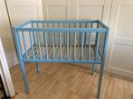 Bebies First mini wiegje Jesse blauw gelakt incl. matras, Ophalen, Gebruikt, Minder dan 140 cm, Matras