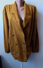 Okergele Vintage Blazer, maat m/l, Maat 38/40 (M), Geel, Frou frou, Ophalen of Verzenden