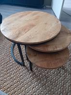 Set van 3 ronde bijzettafels, Ophalen, Gebruikt, 50 tot 100 cm, Rond