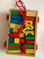 Houten blokkenkar, Kinderen en Baby's, Speelgoed | Houten speelgoed, Ophalen of Verzenden, Zo goed als nieuw