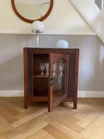 Amsterdamse school theekastje/vitrinekastje, Ophalen, Eikenhout, 50 tot 100 cm, Minder dan 100 cm