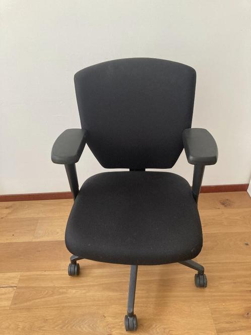 Ergonomische bureaustoel zwart – thuiswerk | verstelbaar, Huis en Inrichting, Bureaustoelen, Zo goed als nieuw, Bureaustoel, Zwart