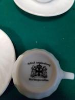 Kop en schotel, wit met rozen, Marken Porzellan Schloss Amal, Ophalen of Verzenden