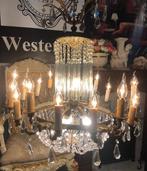 Groot kristallen kroonluchter antiek zakkroonluchter brons