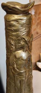 Antieke bronzen vaas Art Nouveau. 26 cm. €390, Antiek en Kunst, Ophalen