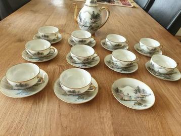 Japans Eierschaal Porseleinen Servies - Handgeschilderd beschikbaar voor biedingen