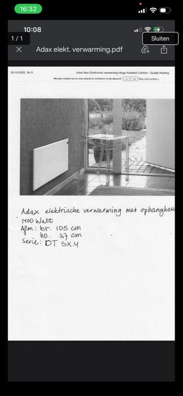 Adax DT SX.4 Elektrische Kachel - Nieuw! beschikbaar voor biedingen