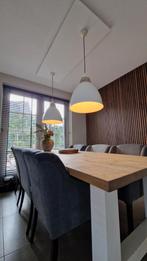 Roomkleurige lampen, Ophalen, Zo goed als nieuw, Metaal, 50 tot 75 cm