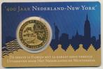 Nederland 400 jaar Nederland-New York Penning in coincard, Postzegels en Munten, Nederland, Overige materialen, Ophalen of Verzenden